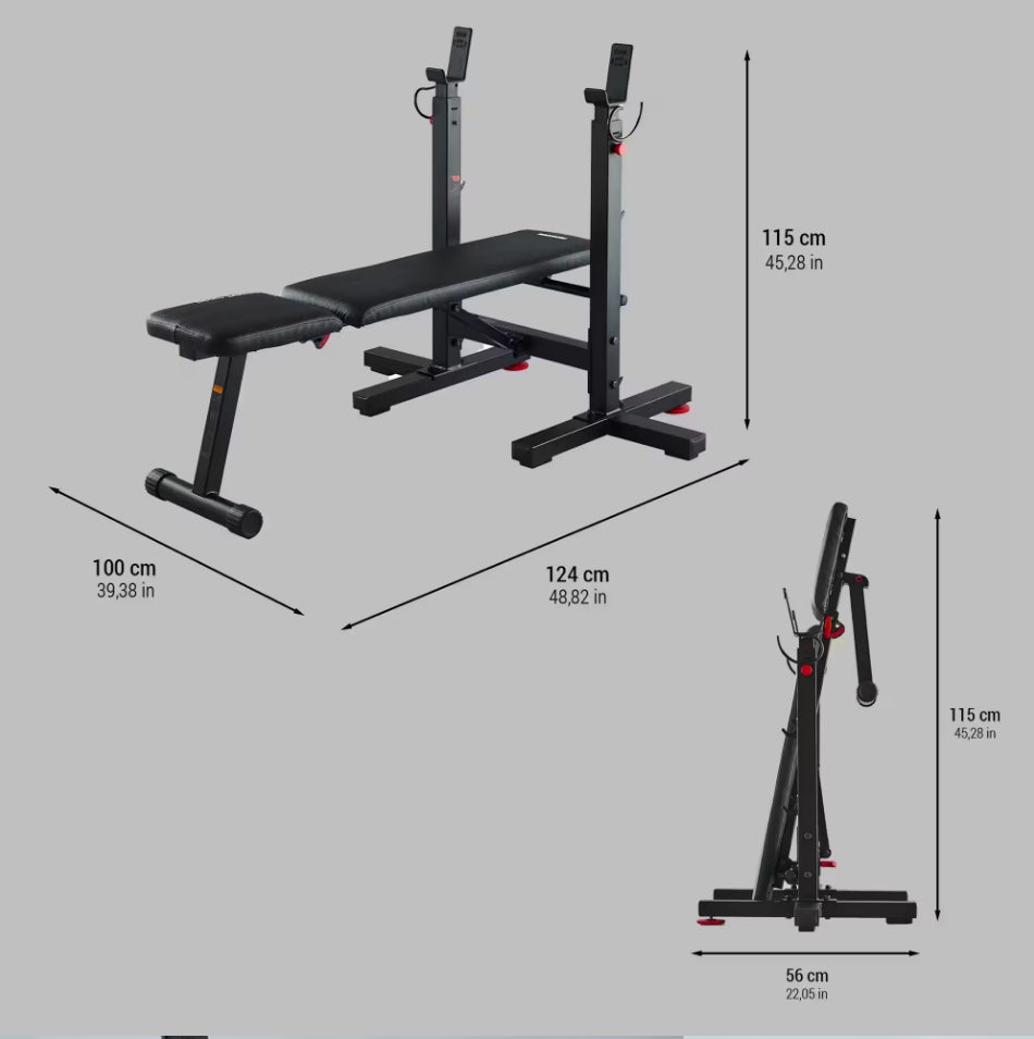 Weight Bench with dumbbell support (adjustable)
