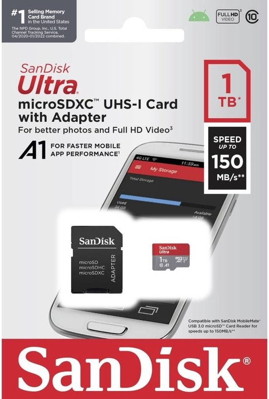 SanDisk Ultra SD card - 1TB